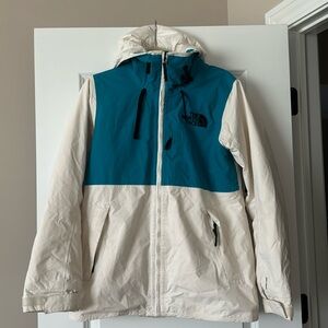 Northface White & Blue Waterproof Ski Jacket